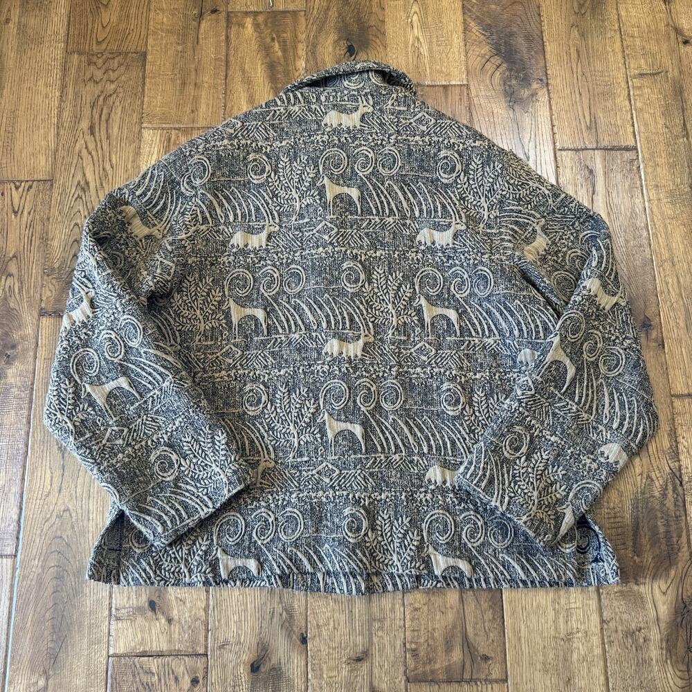 Vintage Touch O' Blue Gotcha Covered Womens Sz XL Jacket Blazer Safari Animal - Picture 6 of 6
